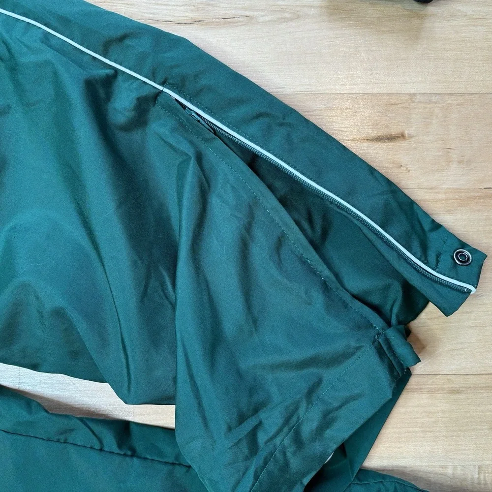 Y2K Windbreaker Tracksuit‎ Youth Medium Green Set Pants Jacket Retro Cheer Warm